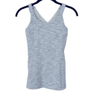 LuluLemon Enhearten Tank top crossback gray spacedye strappy crossback Size 4